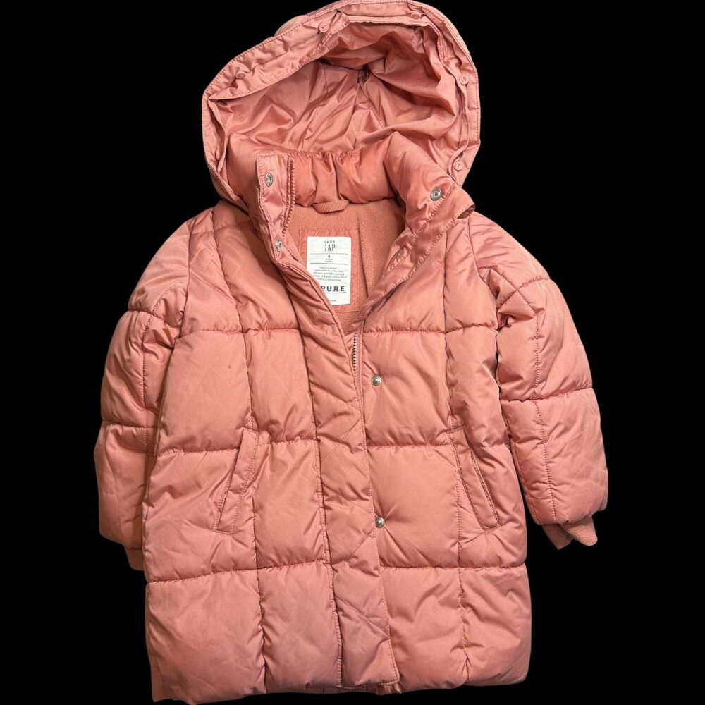 Size 4 Pink Baby Gap Puff Winter Coat